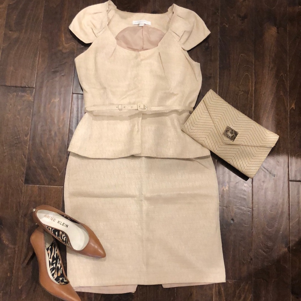 Champagne New York & Company Skirt Suit